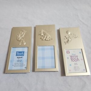 Winnie the Pooh, Eeyore, Piglet Silver color Frame Lot